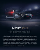 DJI Mavic pro Foldable camera drone with camera HD professional photography